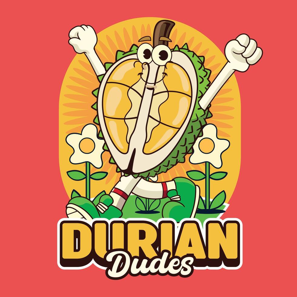 The durian dudes logo vector
