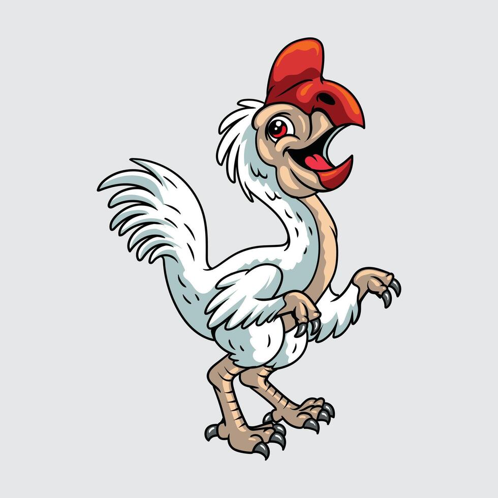 Cartoon chicken character illustration vector