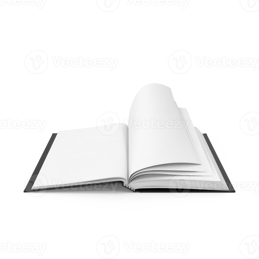 Blank open Book on transparent background png