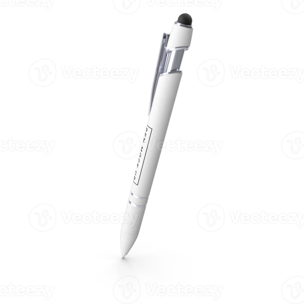 Stylus Pen, White, Modern Design, Touchscreen Compatible transparent background png