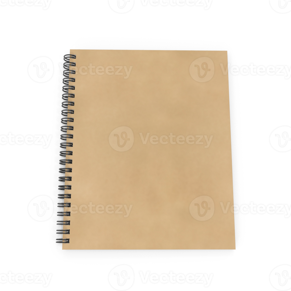 Spiral Notebook Kraft Paper Journal , transparent background png