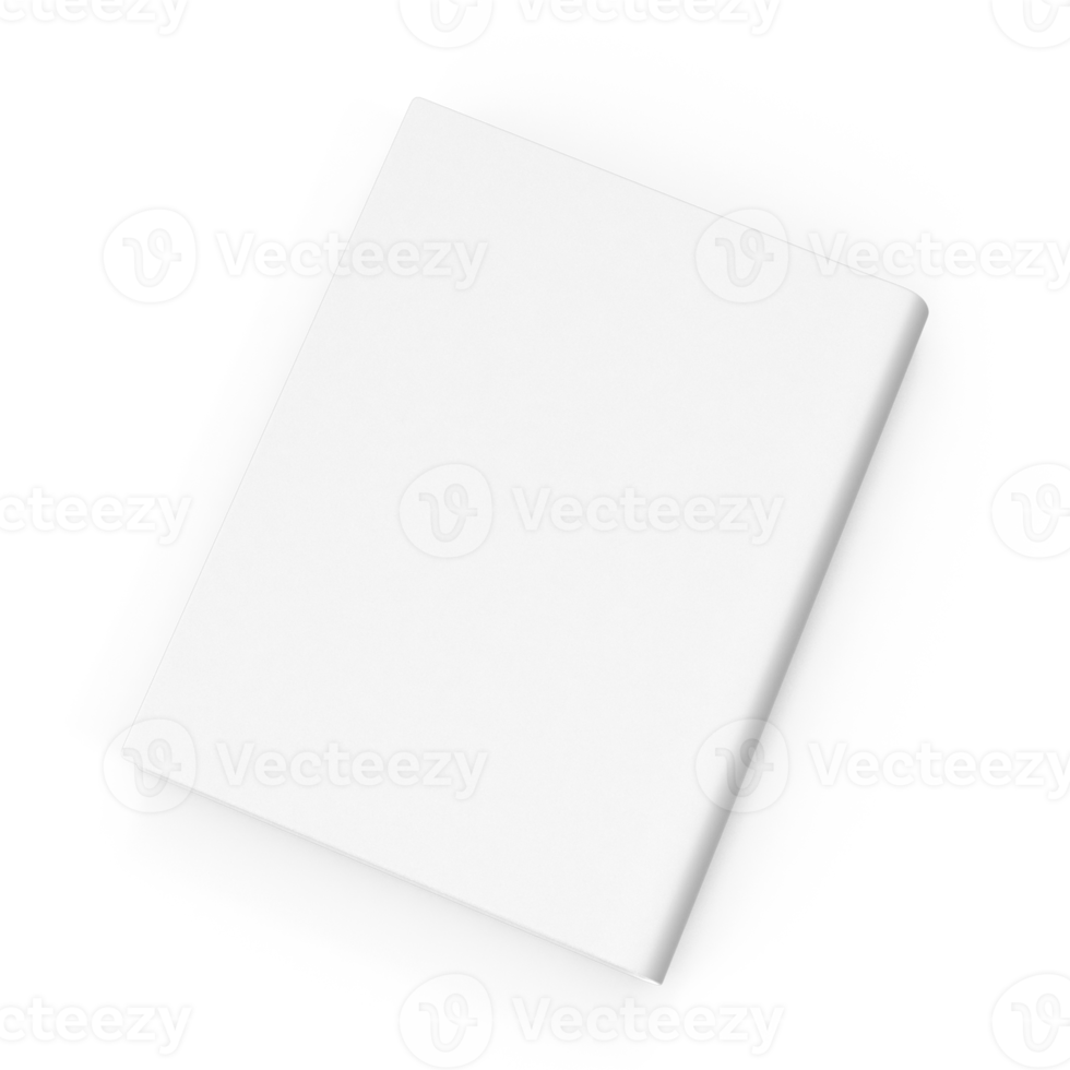 Blank book cover mockup layout design with shadows for branding. png