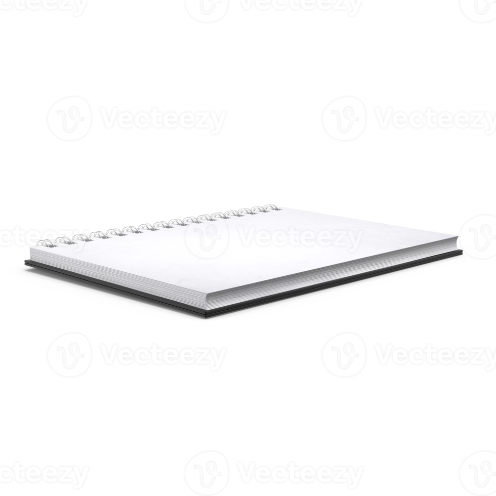 Open Spiral Notebook Perfect for Notes and Ideas on transparent background png