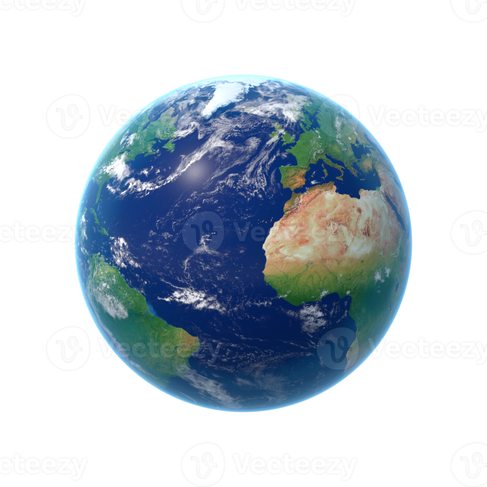 Planet Earth, Global View , Digital Rendering transparent background png
