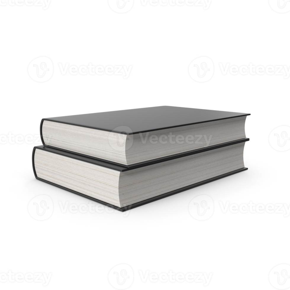 Two Stacked of books on transparent background png
