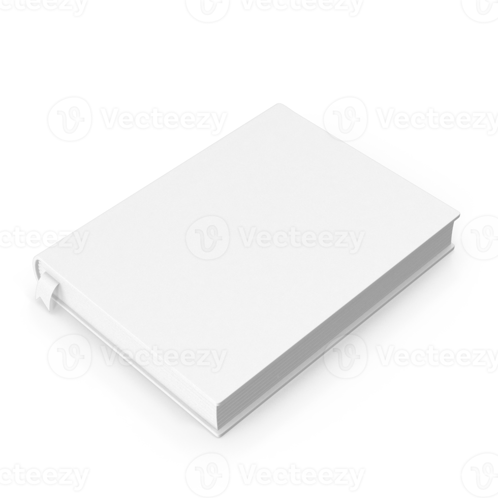 Blank book cover mockup layout design with shadows for branding png