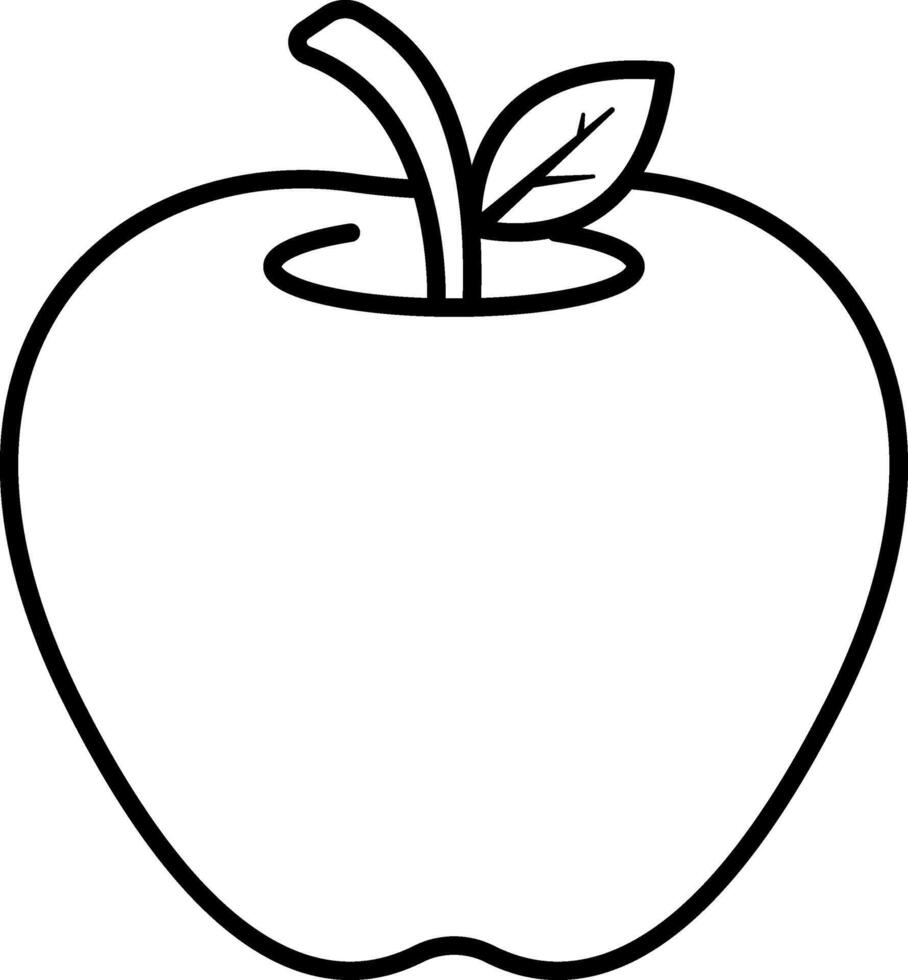 Apple Line Art Illustration vector