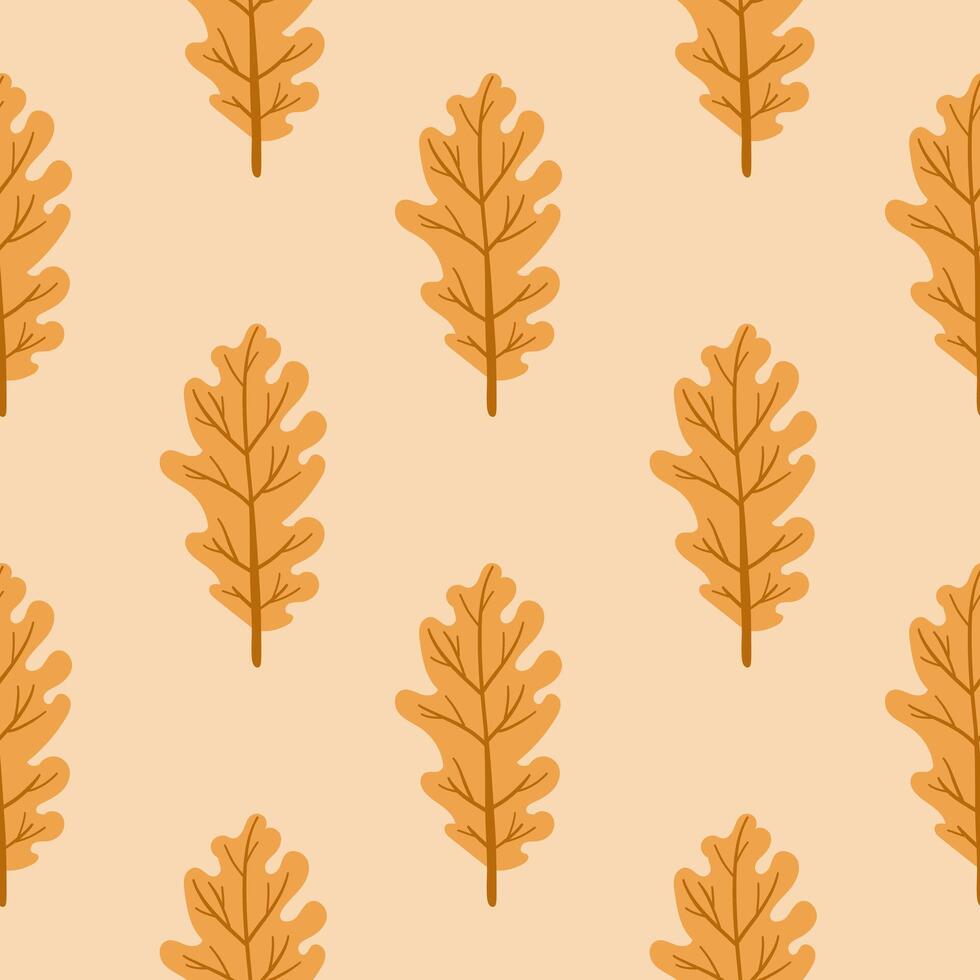 Seamless pattern Autumn leaf border. Gift wrap and scrapbook. illustration for wallpaper, gift paper, fill patterns, web page backgrounds, autumn greeting cards cozy design elements . vector