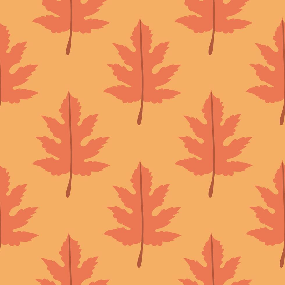 Seamless pattern Autumn leaf border. Gift wrap and scrapbook. illustration for wallpaper, gift paper, fill patterns, web page backgrounds, autumn greeting cards. hand drawn vector