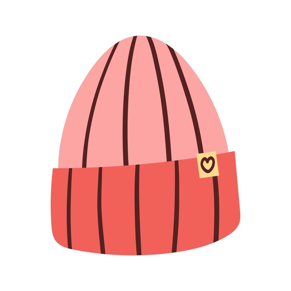Children s bonnet. on a white background. Girls or boy hat for a newborn, baby hat flat illustration isolate on white. Kids head wears for summer, winter, autumn. Children headdresses. vector