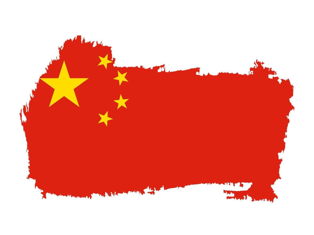 China Flag in Map Silhouette vector