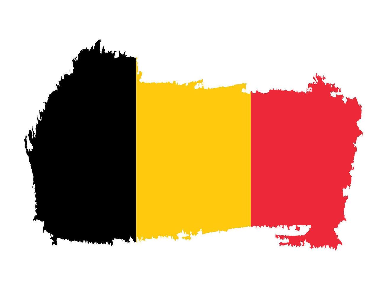 Belgium Flag on Country Silhouette vector
