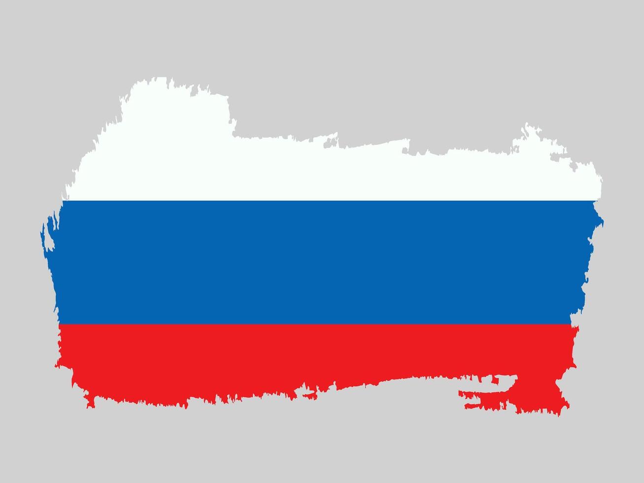 flag of russia on the brush illustration vector