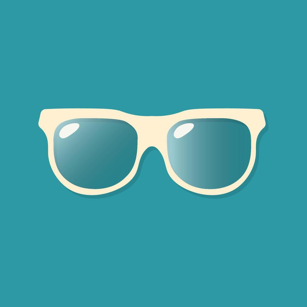 sunglasses icon on a blue background vector