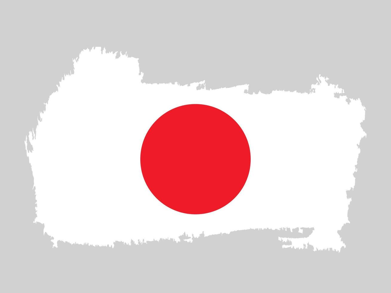 the flag of japan on a gray background vector