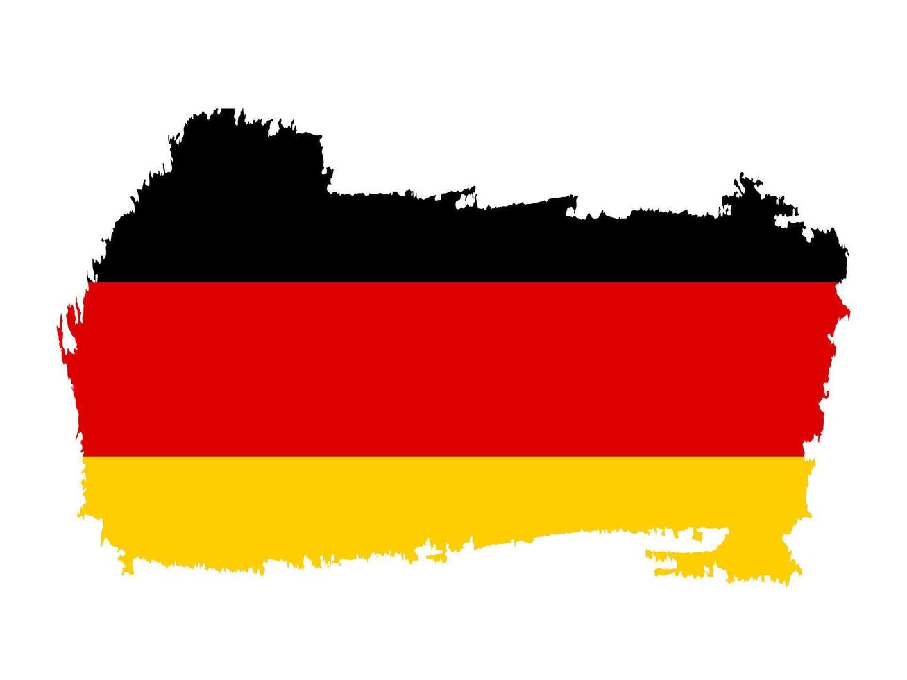 Germany Flag in Textured Brush Outline vector