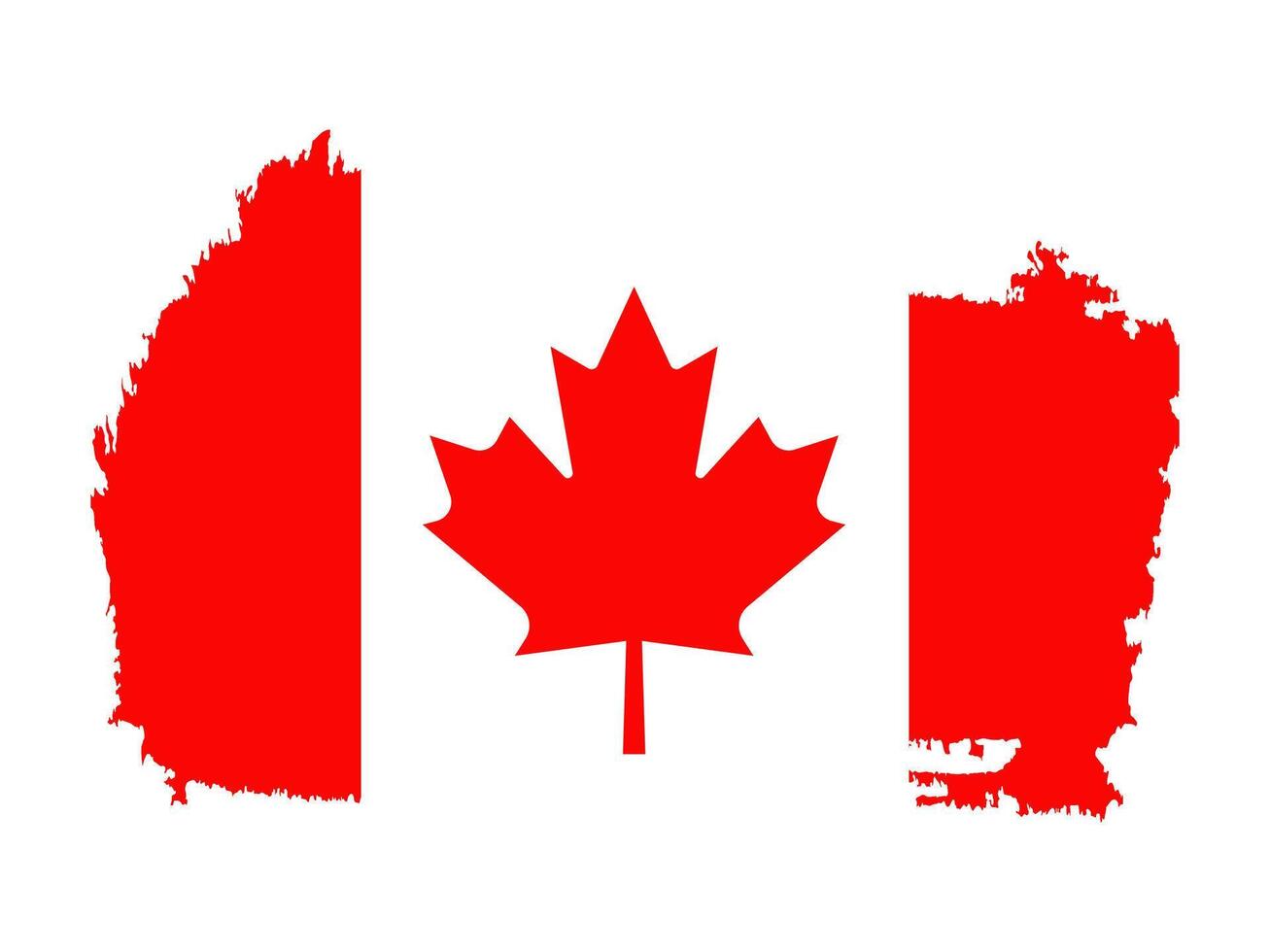 Canada Flag in Grunge Country Shape vector