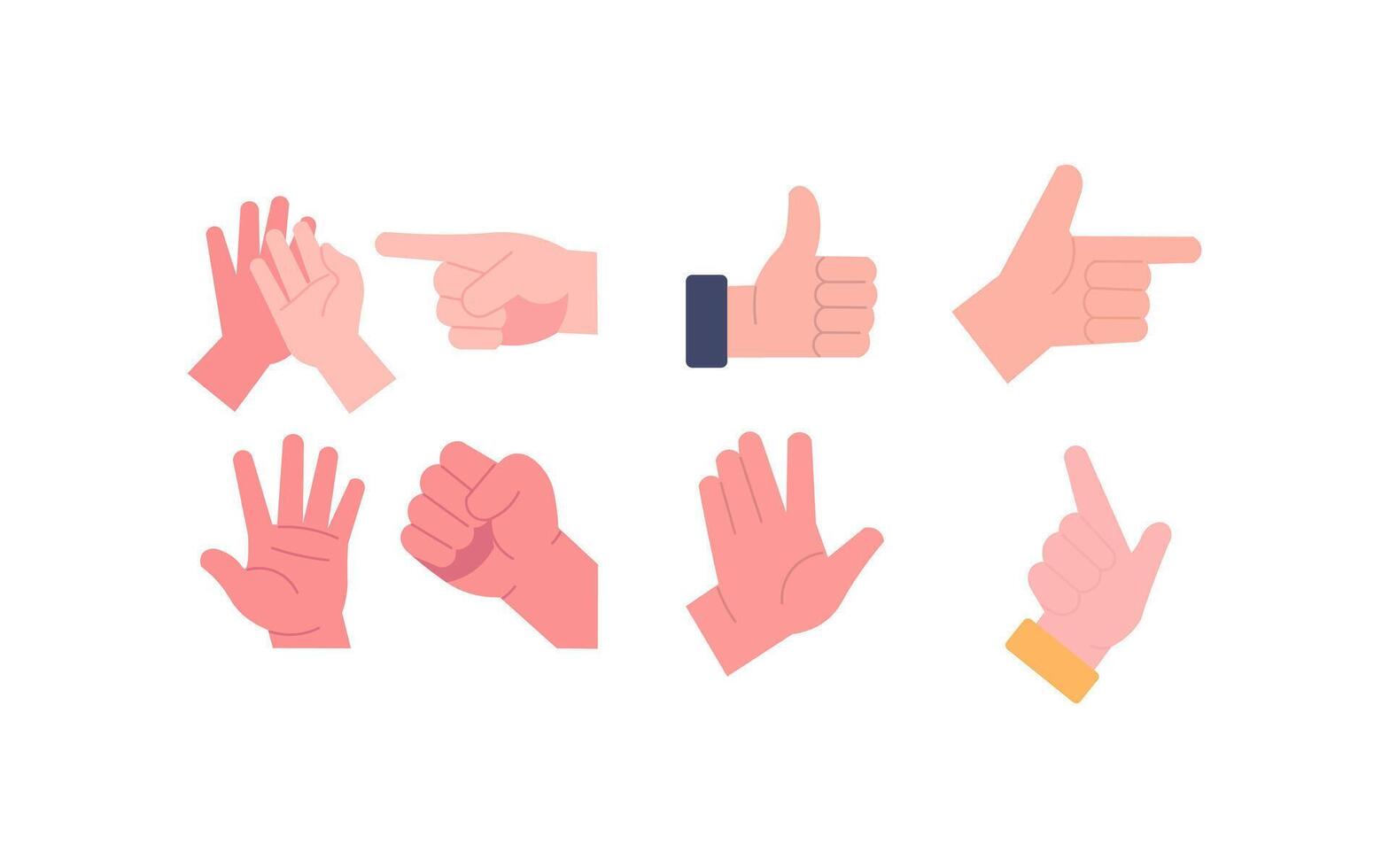 Hand Gesture Icon Set Illustration vector