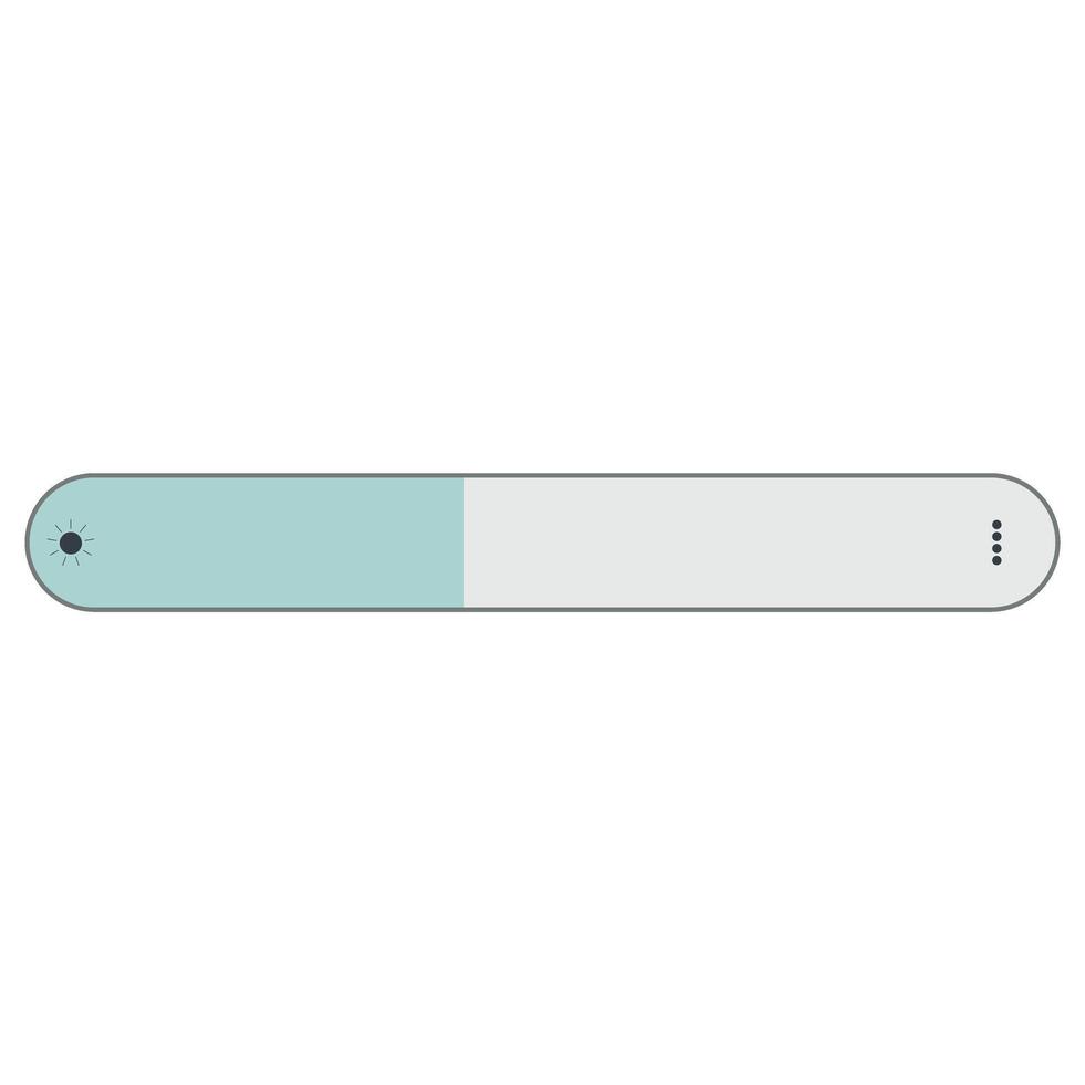Brightness control icon with slider interface, adjusting light intensity with a visual representation of different brightness levels, icon vector