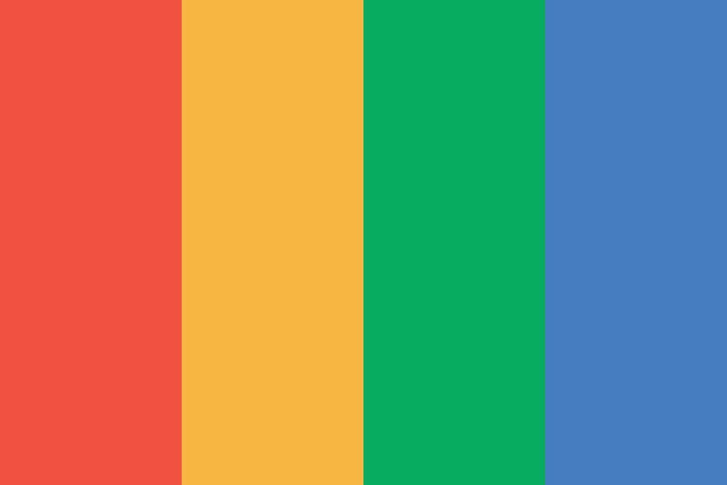 Google four color icon with red, yellow, green, and blue stripes, representing technology, brand colors, and digital services icon vector
