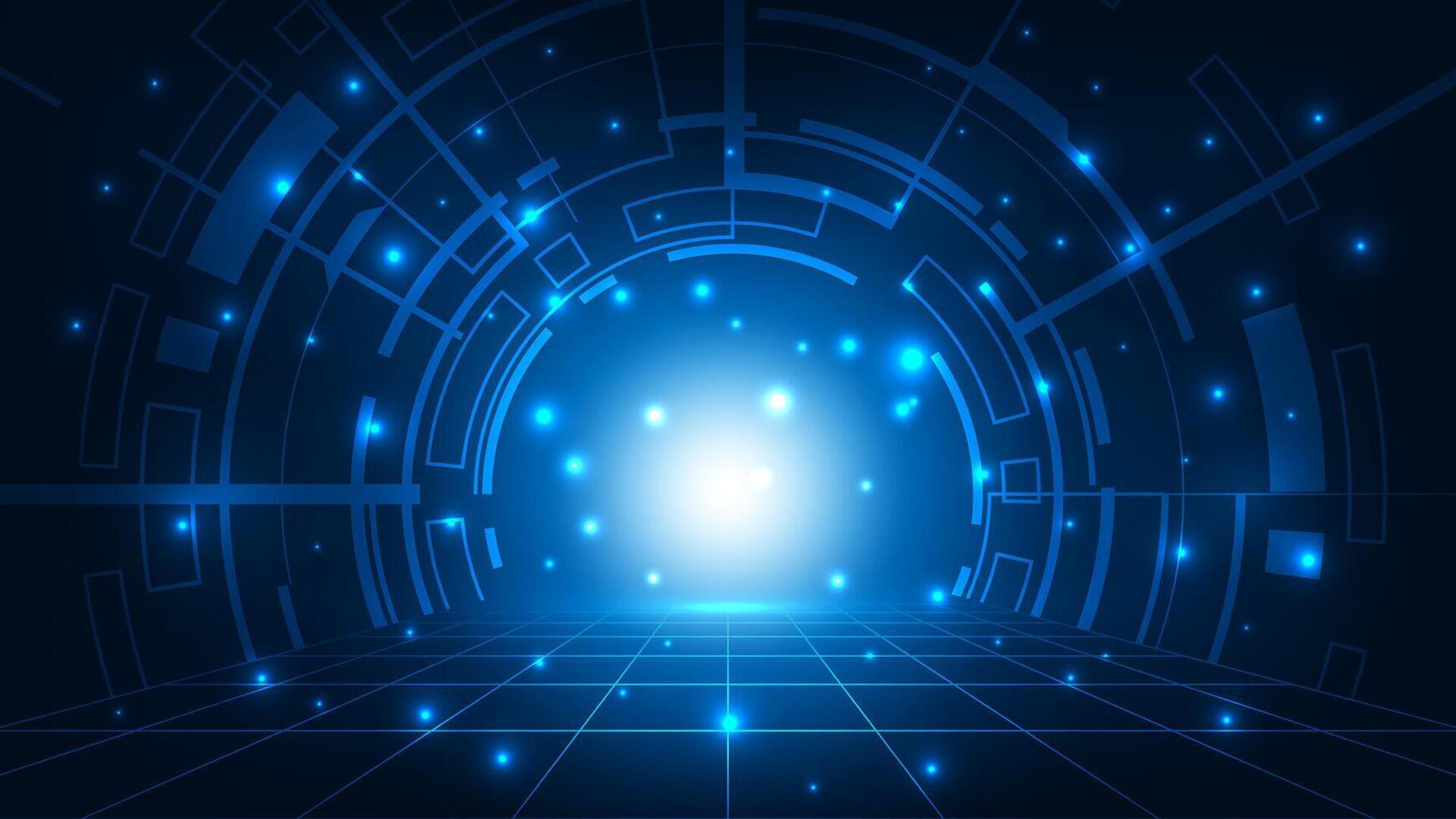 Futuristic digital blue abstract background vector