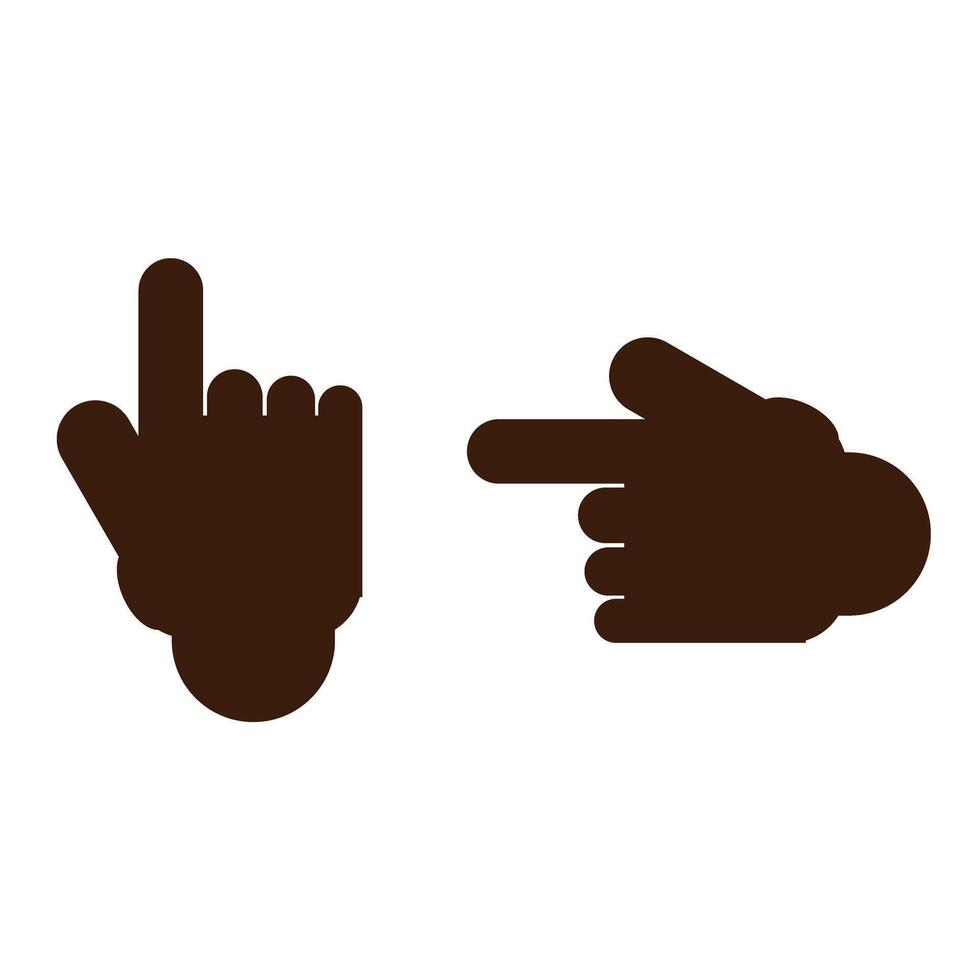 Two hands with pointing fingers, left and right, showing direction, spiritual guidance gesture, hand icon for pointing or indicating icon vector
