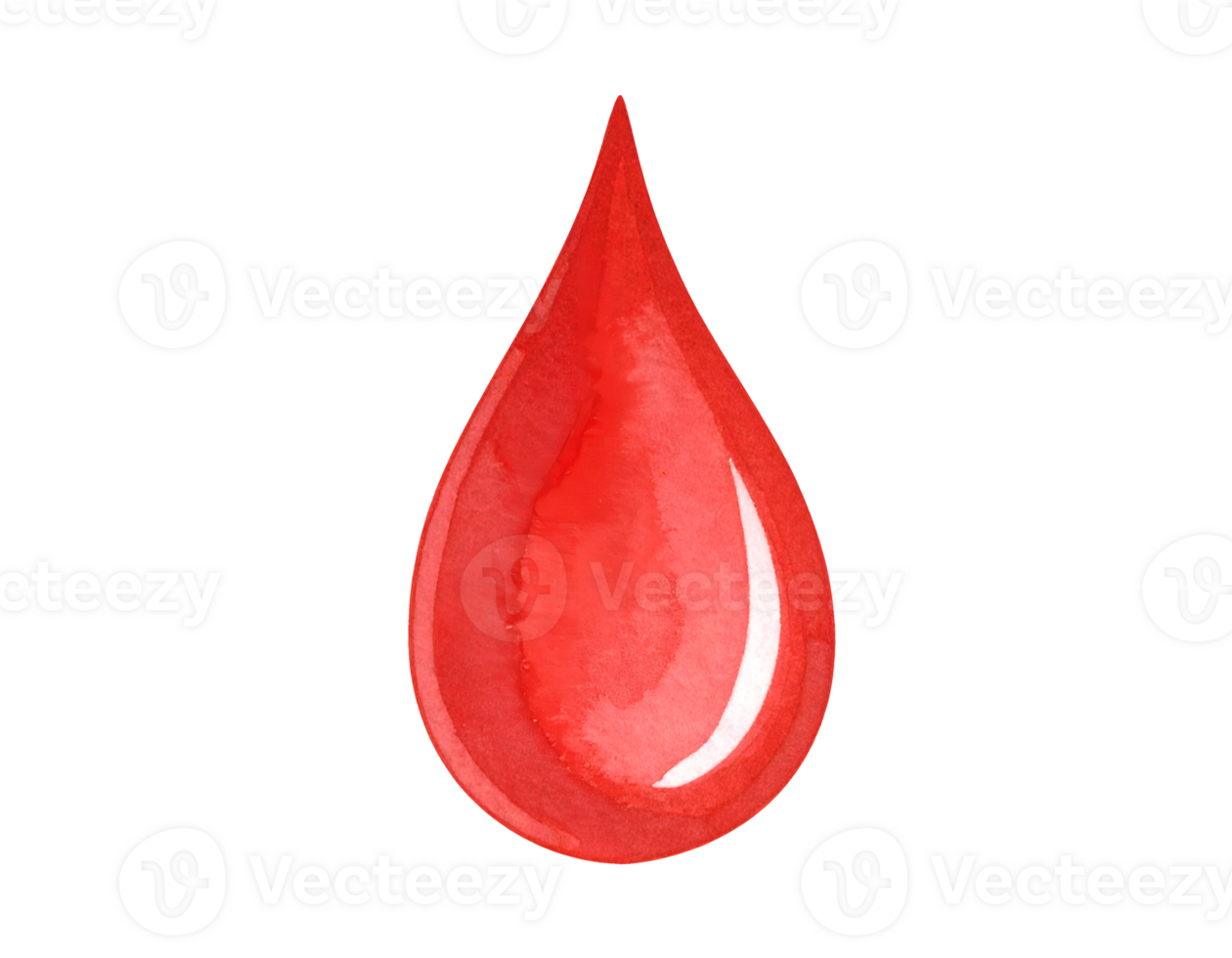 single thick red ketchup drop watercolor illustration on isolated background for food design ingredient splash or dripping concept png