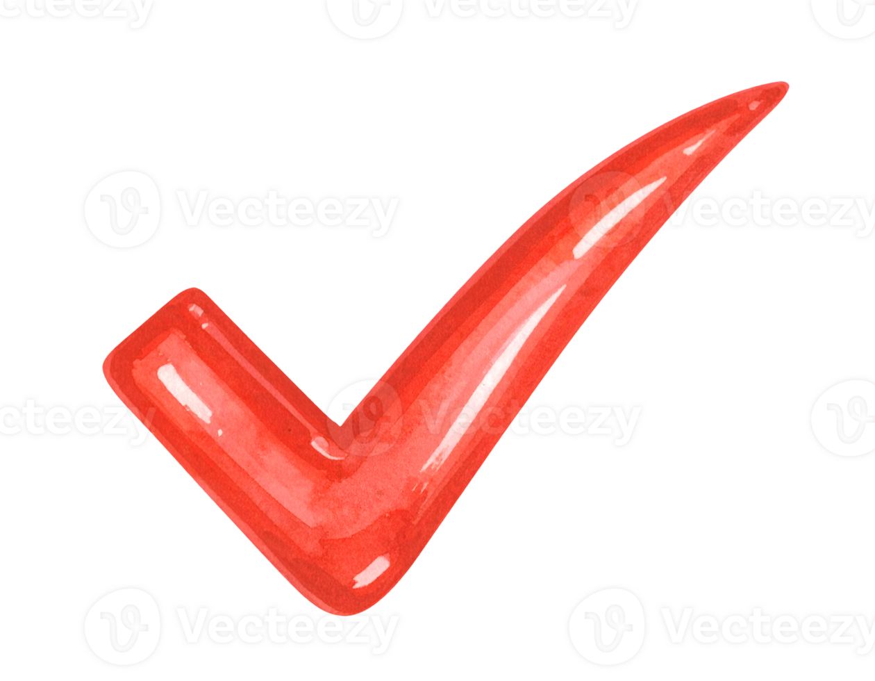 ketchup in checkmark shape red tick symbol in watercolor style isolated on transparent background for approval or food concept png