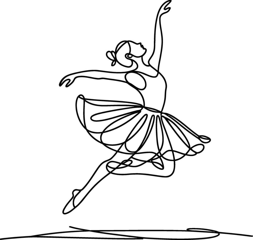 Ballerina coloring pages vector