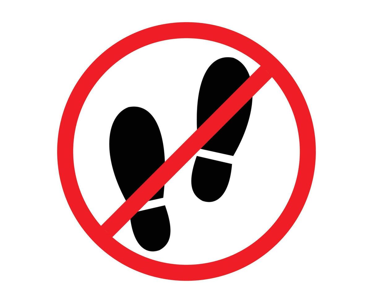 walk print. boot print. no shoes allowed. no shoes. A sign that says please remove your shoes vector