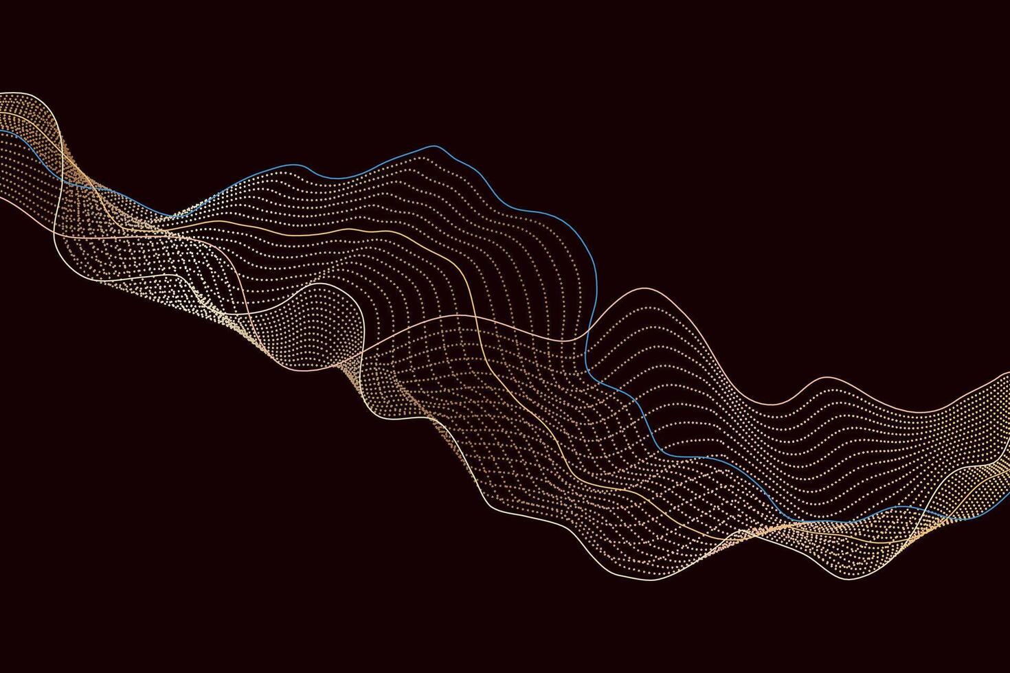 Tech-inspired background with energetic curves of dots and lines vector