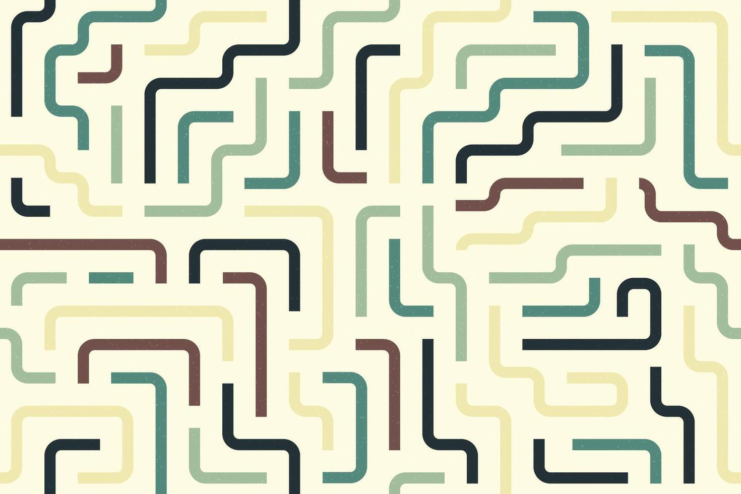 Decorative abstract background with colorful maze lines arranged in a looping pattern vector