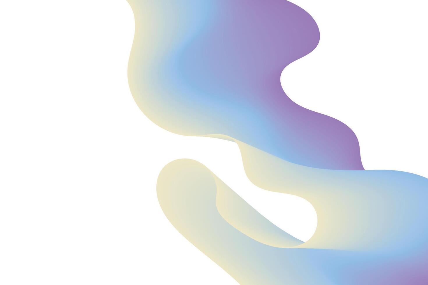 Smooth abstract curve with iridescent gradient effect blending magenta and turquoise over white vector