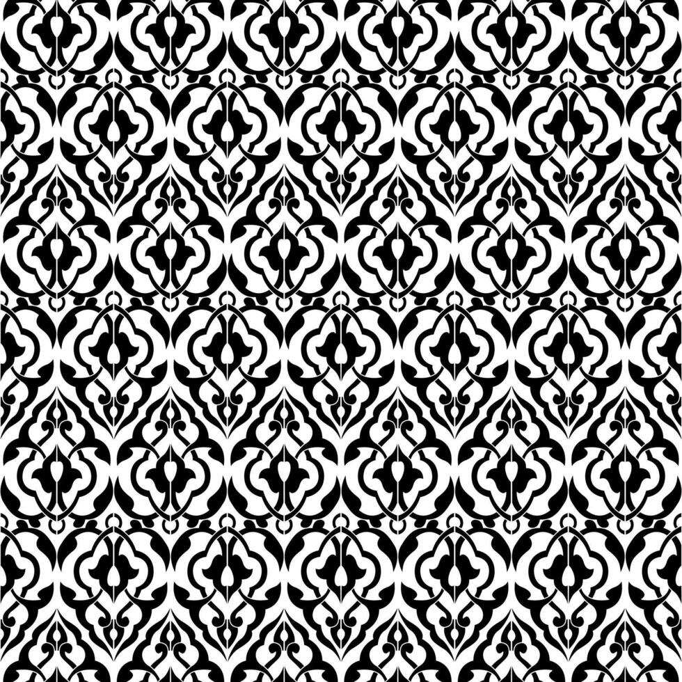 black and white arabesque pattern background, islamic pattern vector