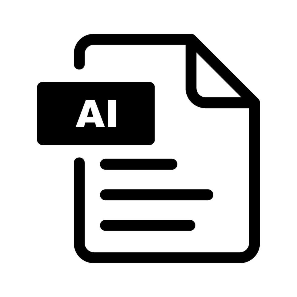 AI file document icon.AI file symbols vector