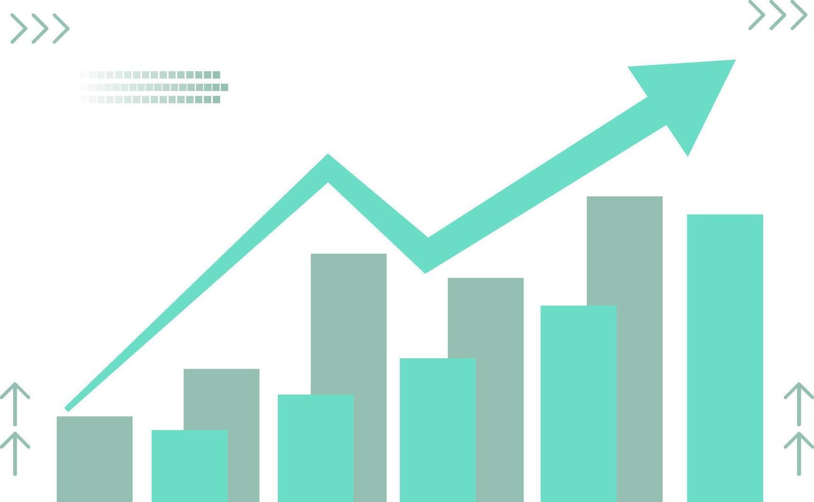 Businesses and Finance Growth graphs and statistics table illustration with icons, Graphics Elements, Etc. Illustration For swetable wallpaper, brochure, card, social media posts vector