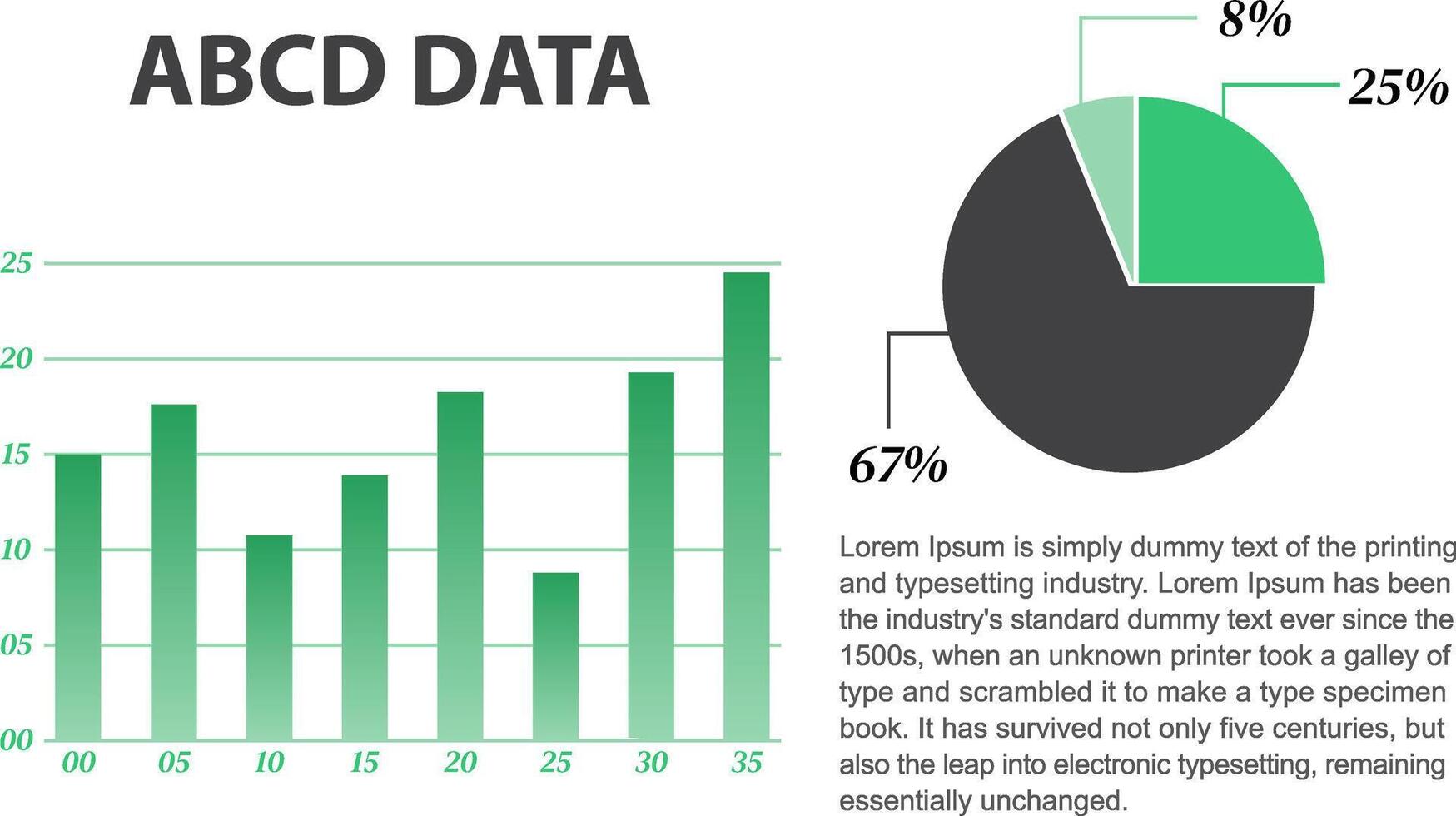 Business and finance Growth Statistics Presentation Design For business presentation, social media post, graphs, etc. vector