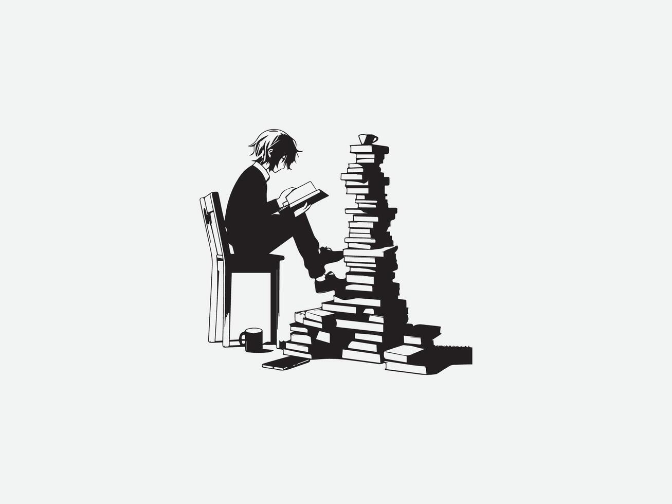 Reading Book Clipart Artwork Design vector