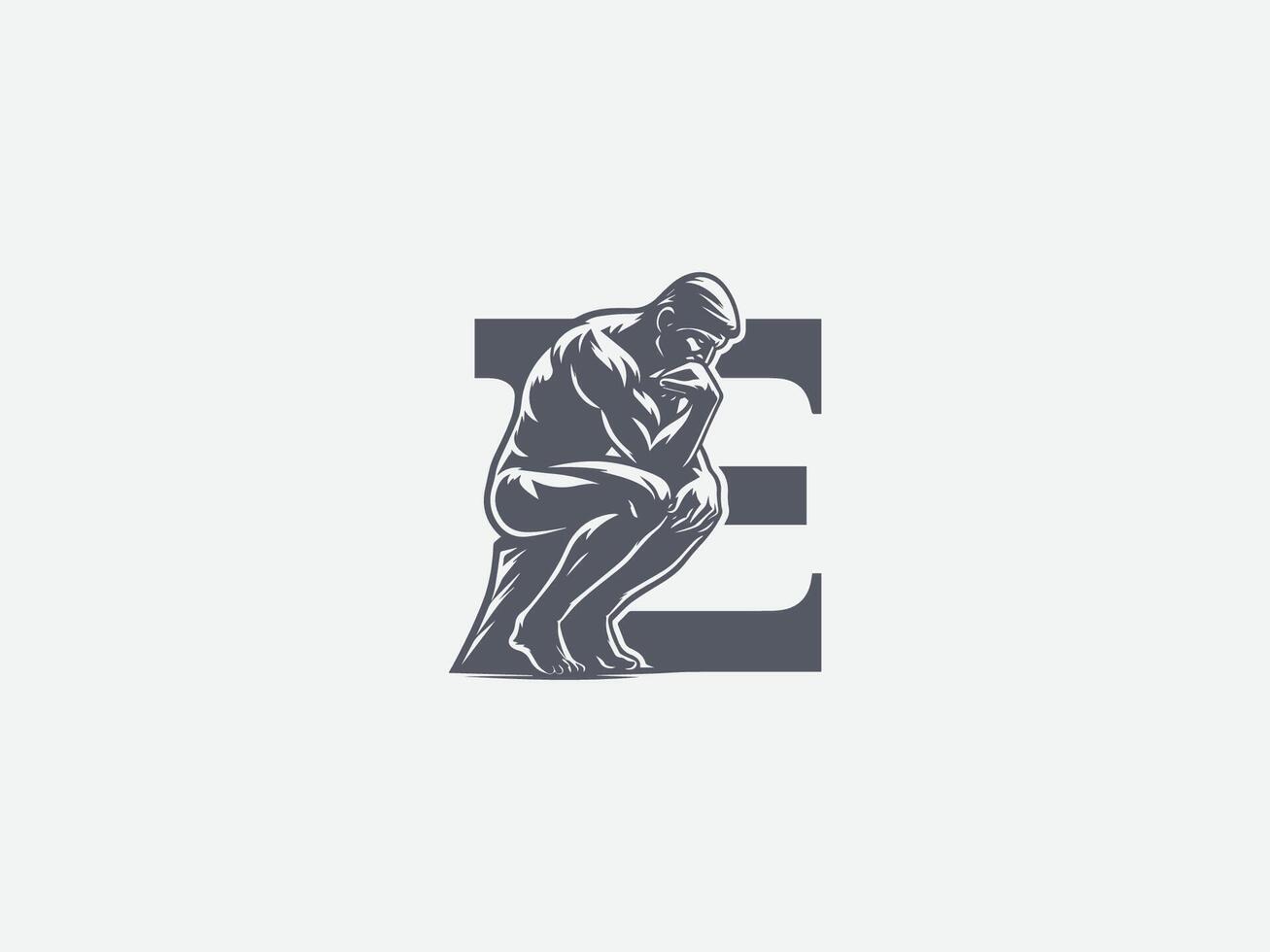 E Statue Clipart vector