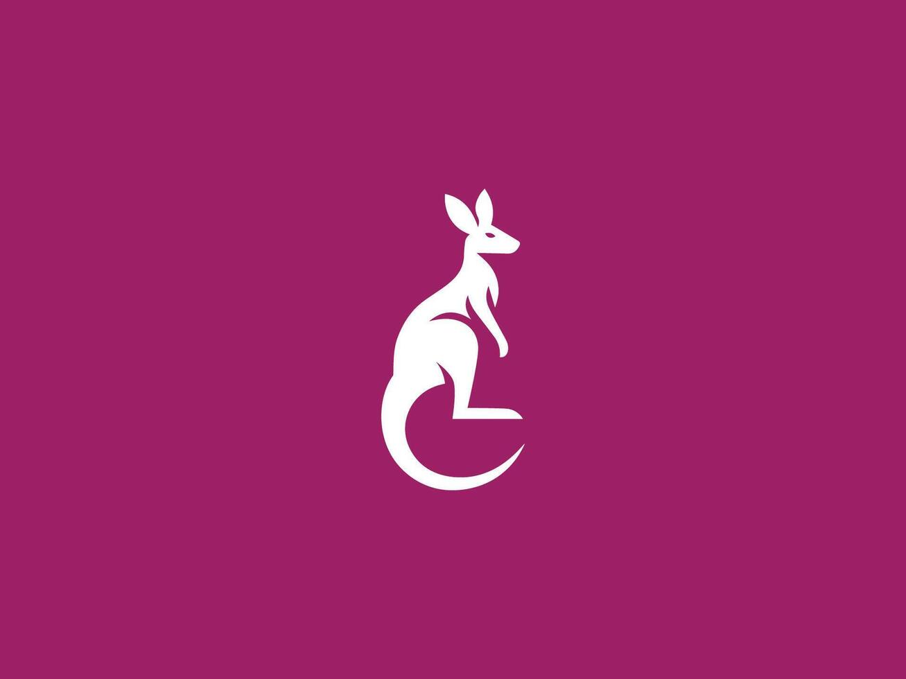 Kangaroo Illustration Logo vector