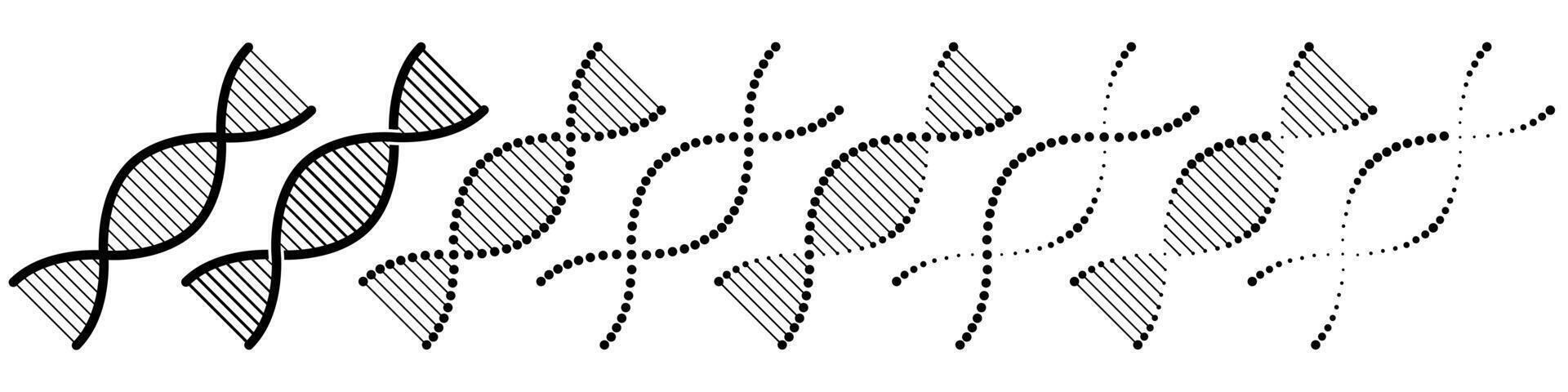 DNA icon set. vector