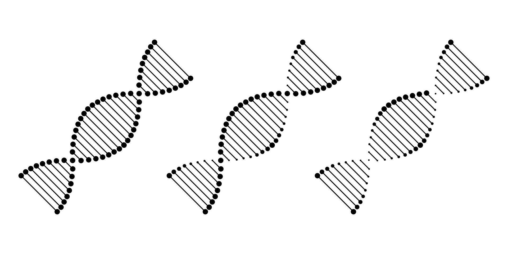 DNA icon symbol set vector
