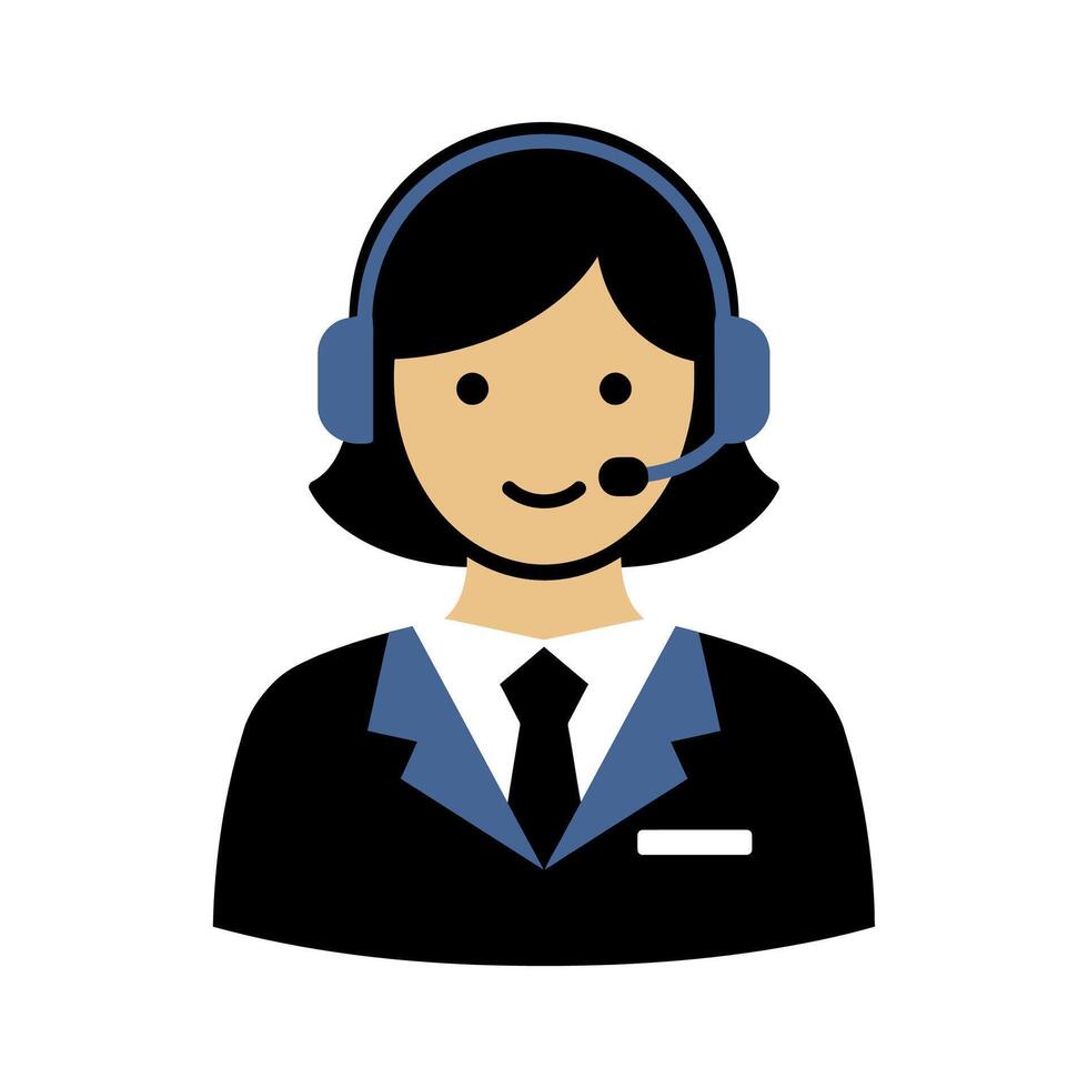 Minimalist Customer Care Profiles with Microphones vector