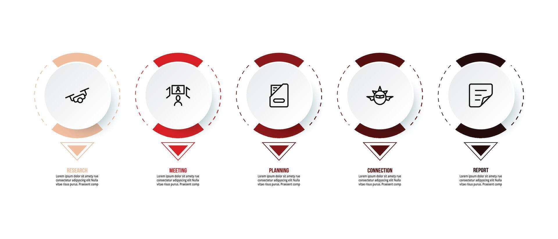 Business infographic template with option vector