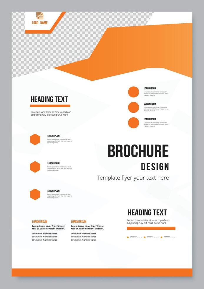 Flyer modern template for creative professional business. vector
