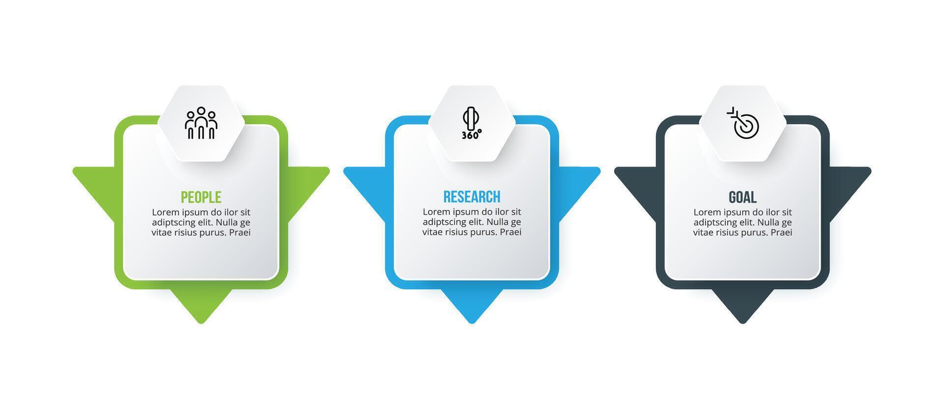 Infographic template business with step vector