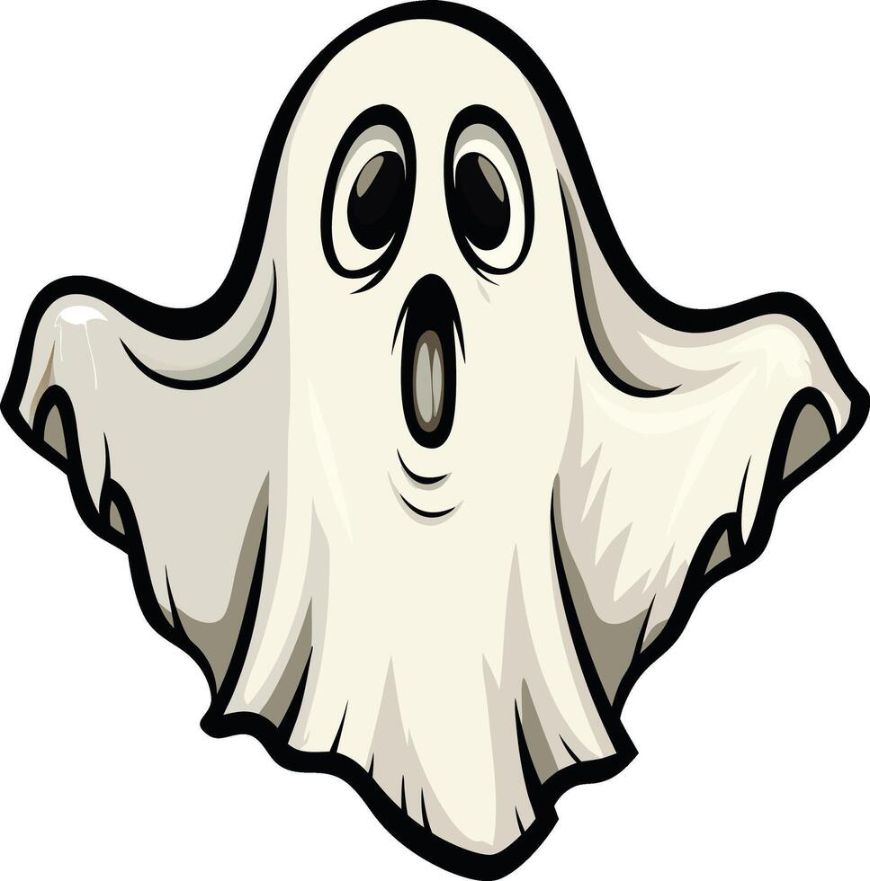 Halloween ghost cartoon vector
