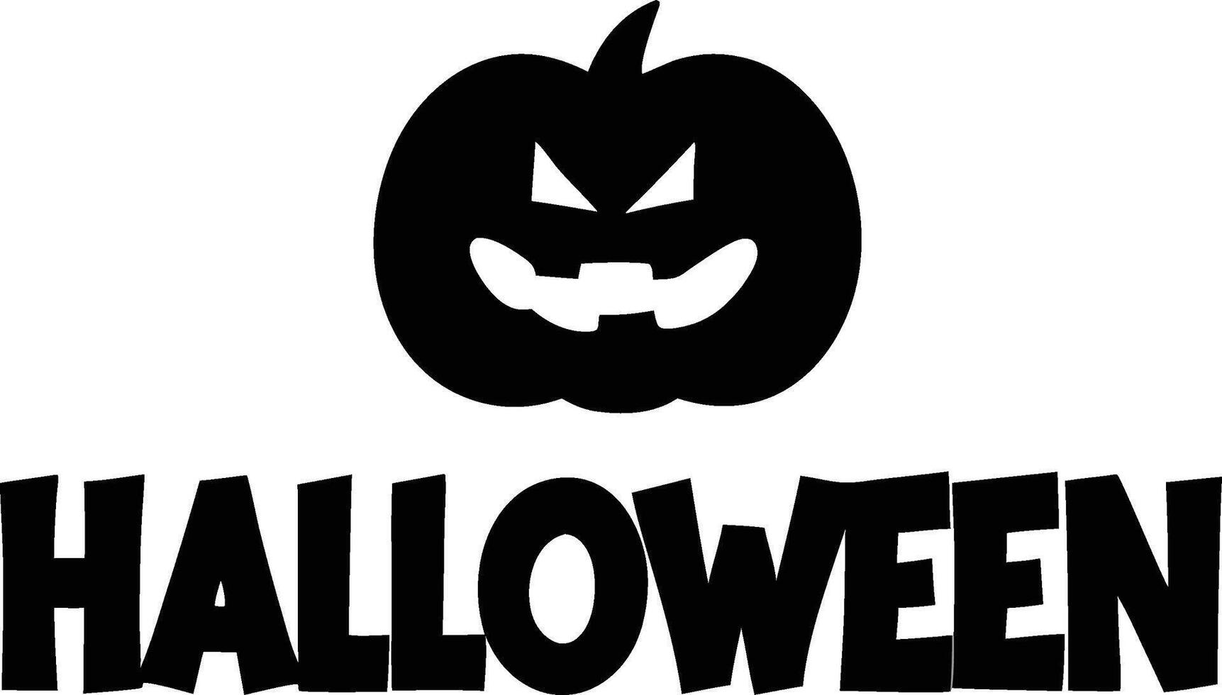 Halloween pumpkin face vector