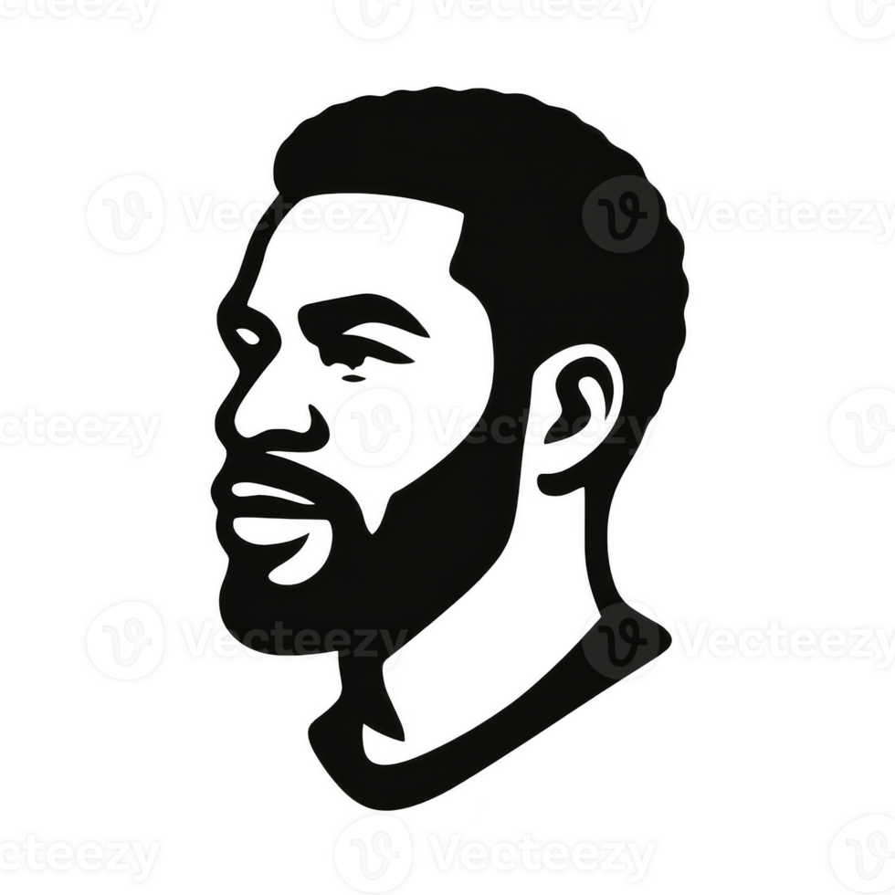 Simple Black Man Logo Design for Creative Projects and Branding png