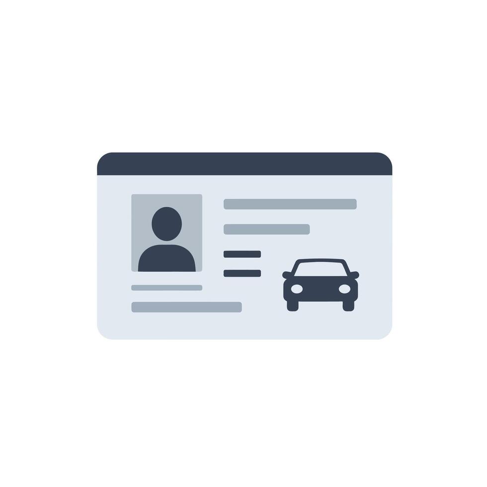 Simple Drivers License Clipart for Educational Use vector
